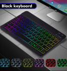 Black LED Wireless Bluetooth Keyboard + Mouse Combo USB Office Silent Click Laptop Nirkabel Bluetooth Mini Keyboard Kombinasi 9.7 Inch/10 Inch