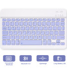 Purple Wireless Bluetooth Keyboard + Mouse Combo USB Office Silent Click Laptop Nirkabel Bluetooth Mini Keyboard Kombinasi 9.7 Inch/10 Inch