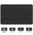 Simple Black Wireless Bluetooth Keyboard + Mouse Combo USB Office Silent Click Laptop Nirkabel Bluetooth Mini Keyboard Kombinasi 9.7 Inch/10 Inch